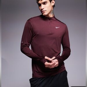 New! Nike element Dri-fit burgundy half-zip running shirt nwt 20360